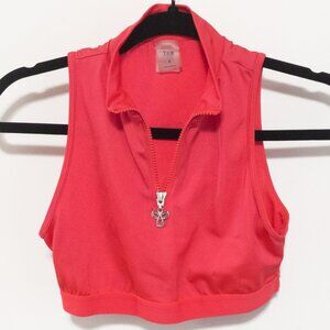 TNA Pink Zip Crop Top Size Small Aritzia Activewear Athleisure Workout Neon